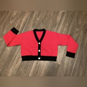 V Neck Mid Crop Cardigan NWOT